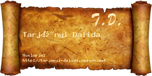 Tarjányi Dalida névjegykártya